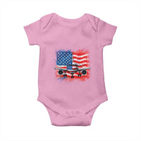 Pilot Airplane Patriotic American Flag Plane Aviation Baby Onesie - Wonder Print Shop