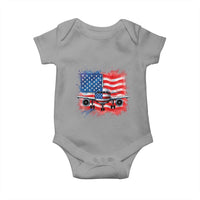 Pilot Airplane Patriotic American Flag Plane Aviation Baby Onesie - Wonder Print Shop
