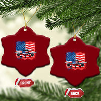 Pilot Airplane Patriotic American Flag Plane Aviation Ceramic Ornament - Wonder Print Shop
