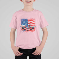 Pilot Airplane Patriotic American Flag Plane Aviation T Shirt For Kid - Wonder Print Shop