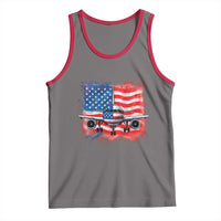 Pilot Airplane Patriotic American Flag Plane Aviation Tank Top - Wonder Print Shop