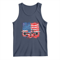 Pilot Airplane Patriotic American Flag Plane Aviation Tank Top - Wonder Print Shop