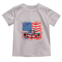 Pilot Airplane Patriotic American Flag Plane Aviation Toddler T Shirt - Wonder Print Shop