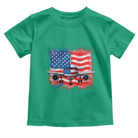 Pilot Airplane Patriotic American Flag Plane Aviation Toddler T Shirt - Wonder Print Shop