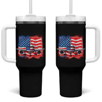 Pilot Airplane Patriotic American Flag Plane Aviation Tumbler With Handle - Wonder Print Shop