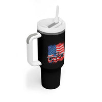 Pilot Airplane Patriotic American Flag Plane Aviation Tumbler With Handle - Wonder Print Shop