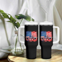 Pilot Airplane Patriotic American Flag Plane Aviation Tumbler With Handle - Wonder Print Shop