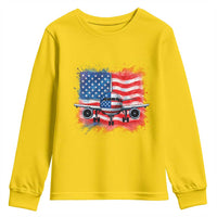 Pilot Airplane Patriotic American Flag Plane Aviation Youth Sweatshirt - Wonder Print Shop