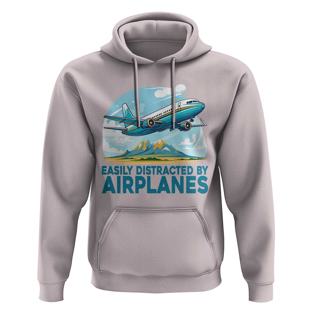 Funny Pilot Aviation Hoodie Easily Distracted By Airplanes Lover - Wonder Print Shop