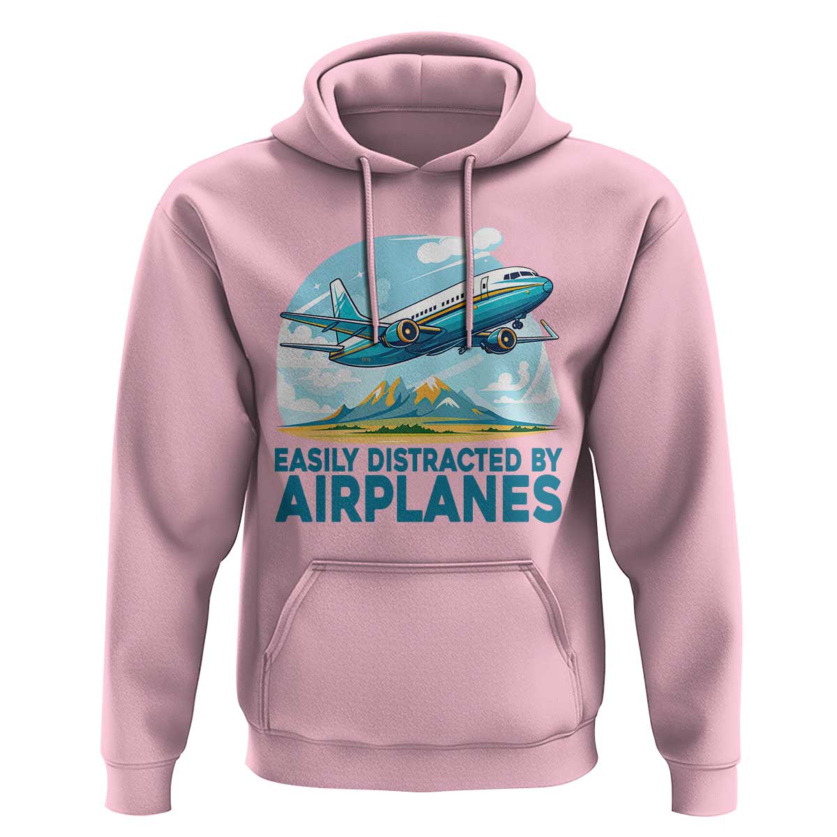 Funny Pilot Aviation Hoodie Easily Distracted By Airplanes Lover - Wonder Print Shop