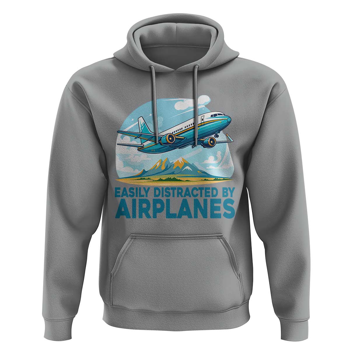 Funny Pilot Aviation Hoodie Easily Distracted By Airplanes Lover - Wonder Print Shop