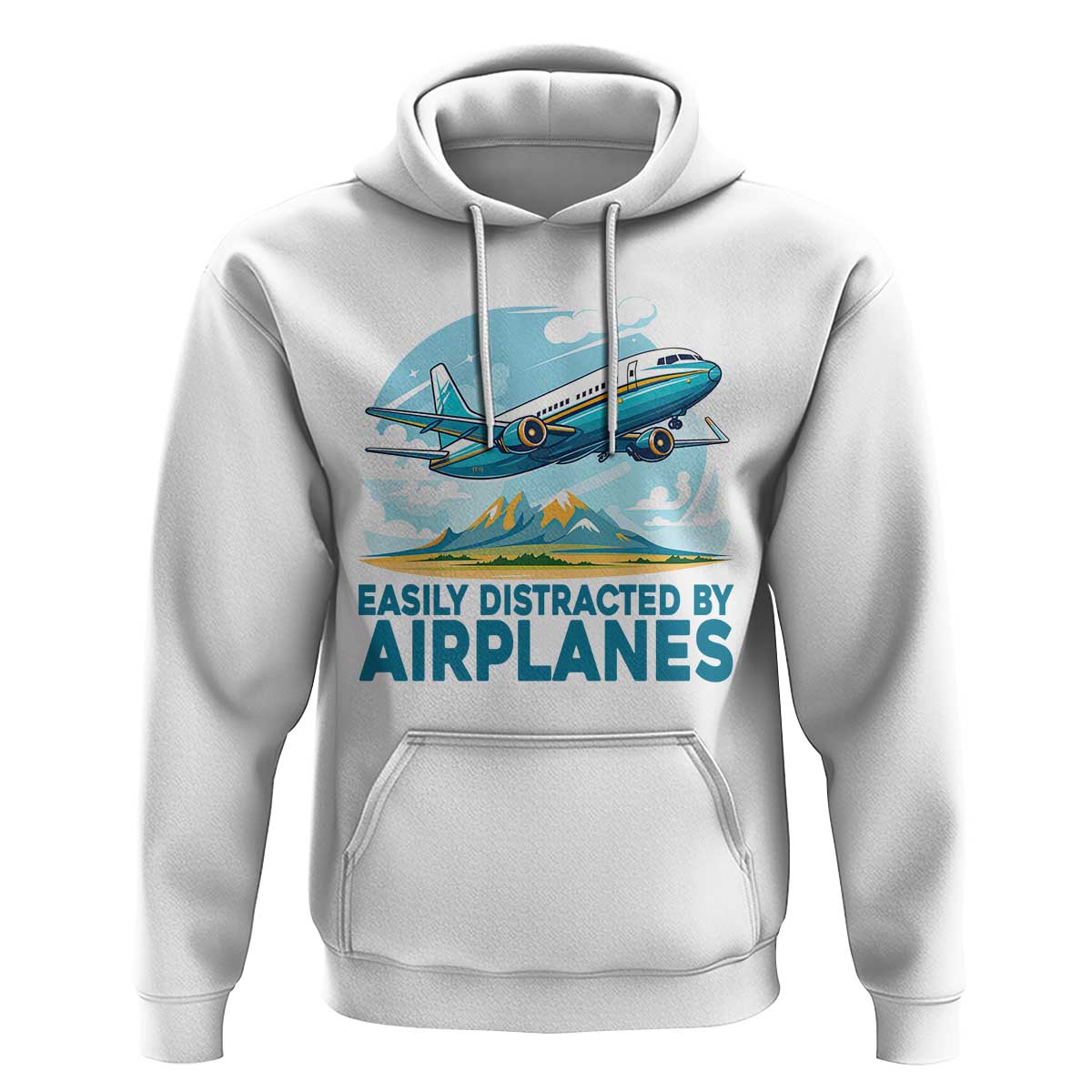 Funny Pilot Aviation Hoodie Easily Distracted By Airplanes Lover - Wonder Print Shop