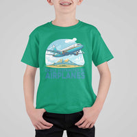 Funny Pilot Aviation T Shirt For Kid Easily Distracted By Airplanes Lover - Wonder Print Shop
