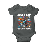 Funny Pilot Airplane Lovers Baby Onesie Just A Boy Who Loves Planes - Wonder Print Shop