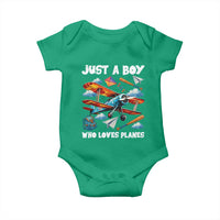 Funny Pilot Airplane Lovers Baby Onesie Just A Boy Who Loves Planes - Wonder Print Shop