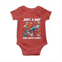 Funny Pilot Airplane Lovers Baby Onesie Just A Boy Who Loves Planes - Wonder Print Shop