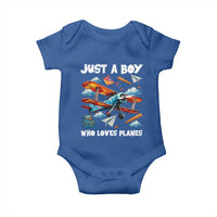 Funny Pilot Airplane Lovers Baby Onesie Just A Boy Who Loves Planes - Wonder Print Shop