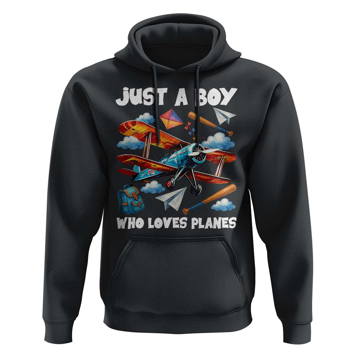 Funny Pilot Airplane Lovers Hoodie Just A Boy Who Loves Planes - Wonder Print Shop