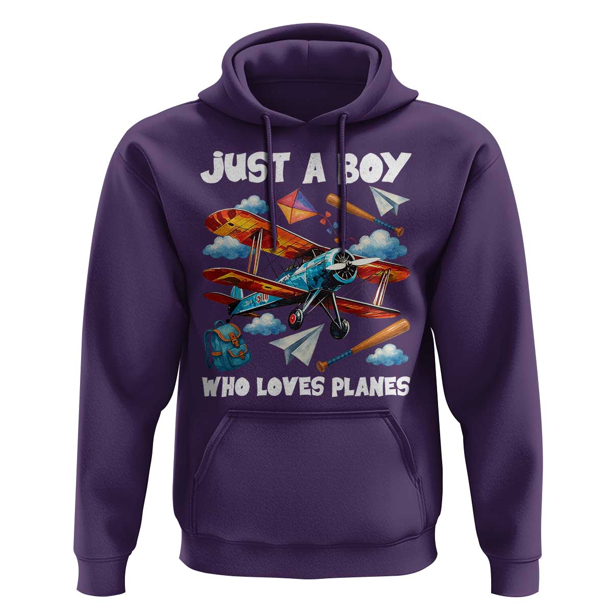 Funny Pilot Airplane Lovers Hoodie Just A Boy Who Loves Planes - Wonder Print Shop
