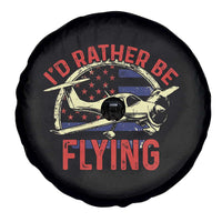 Funny Airplane Pilot Spare Tire Cover I'd Rather Be Flying - Wonder Print Shop
