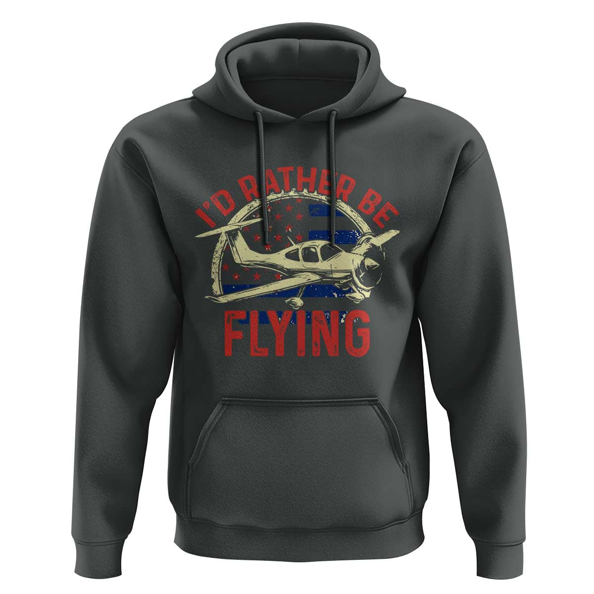 Funny Airplane Pilot Hoodie I'd Rather Be Flying - Wonder Print Shop