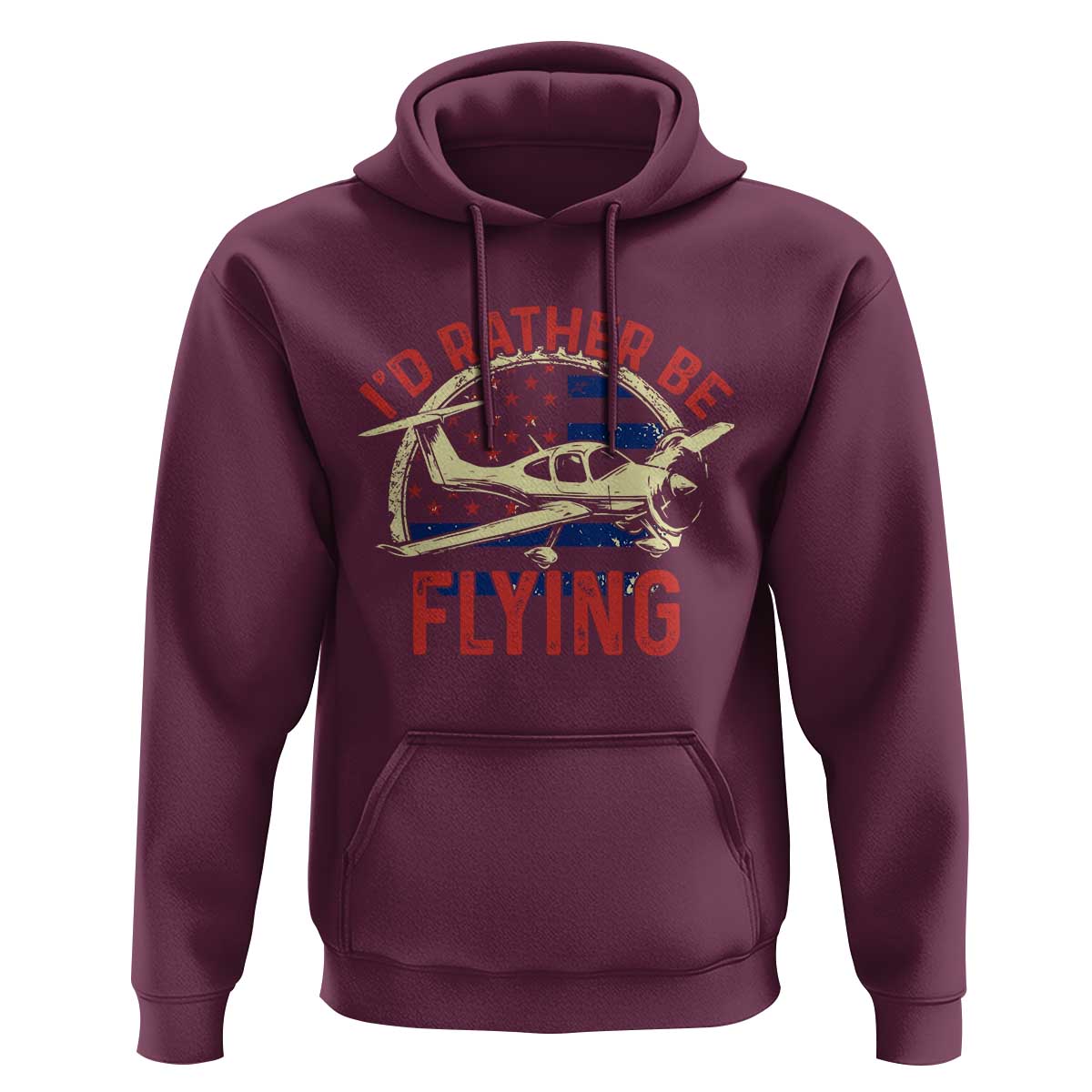 Funny Airplane Pilot Hoodie I'd Rather Be Flying - Wonder Print Shop