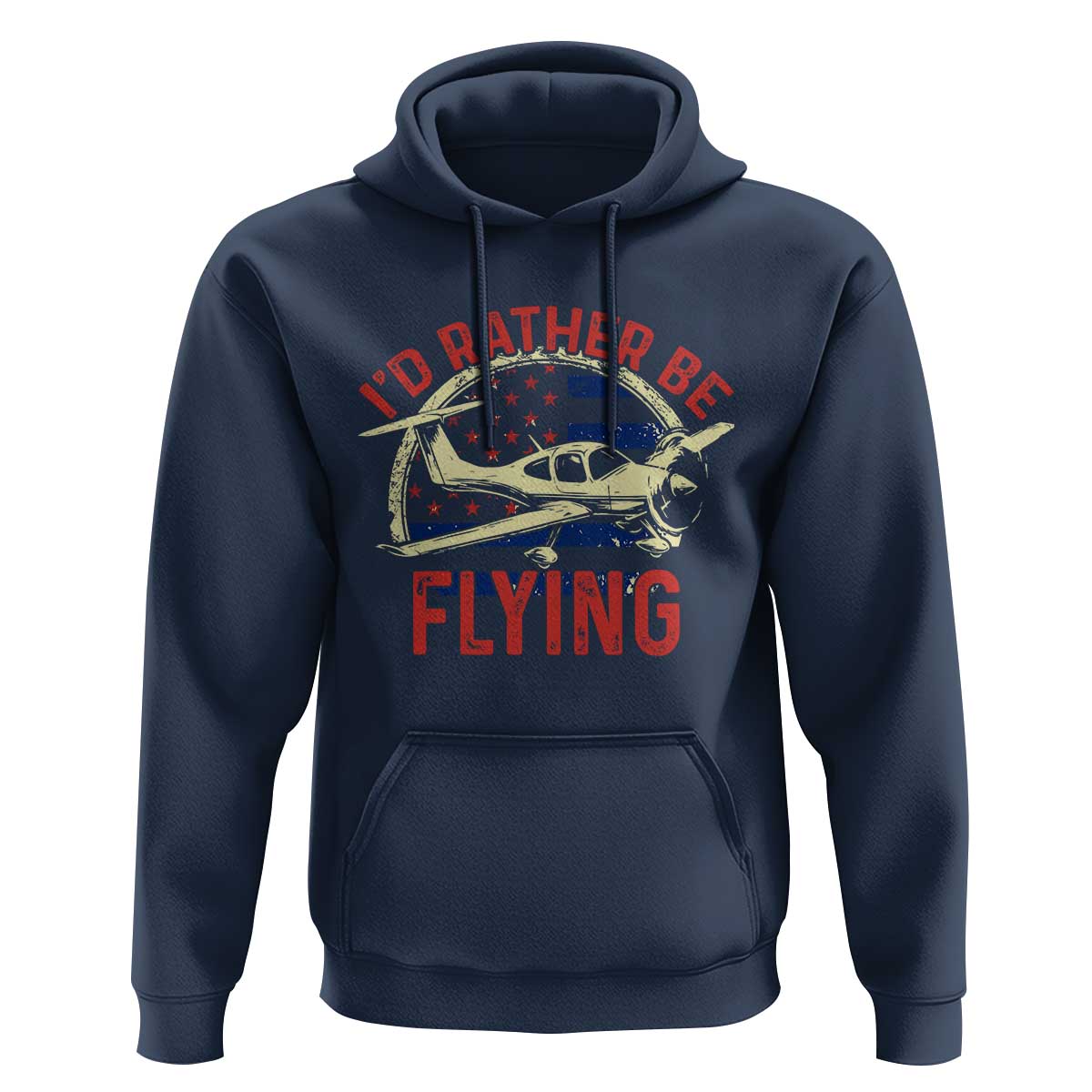 Funny Airplane Pilot Hoodie I'd Rather Be Flying - Wonder Print Shop