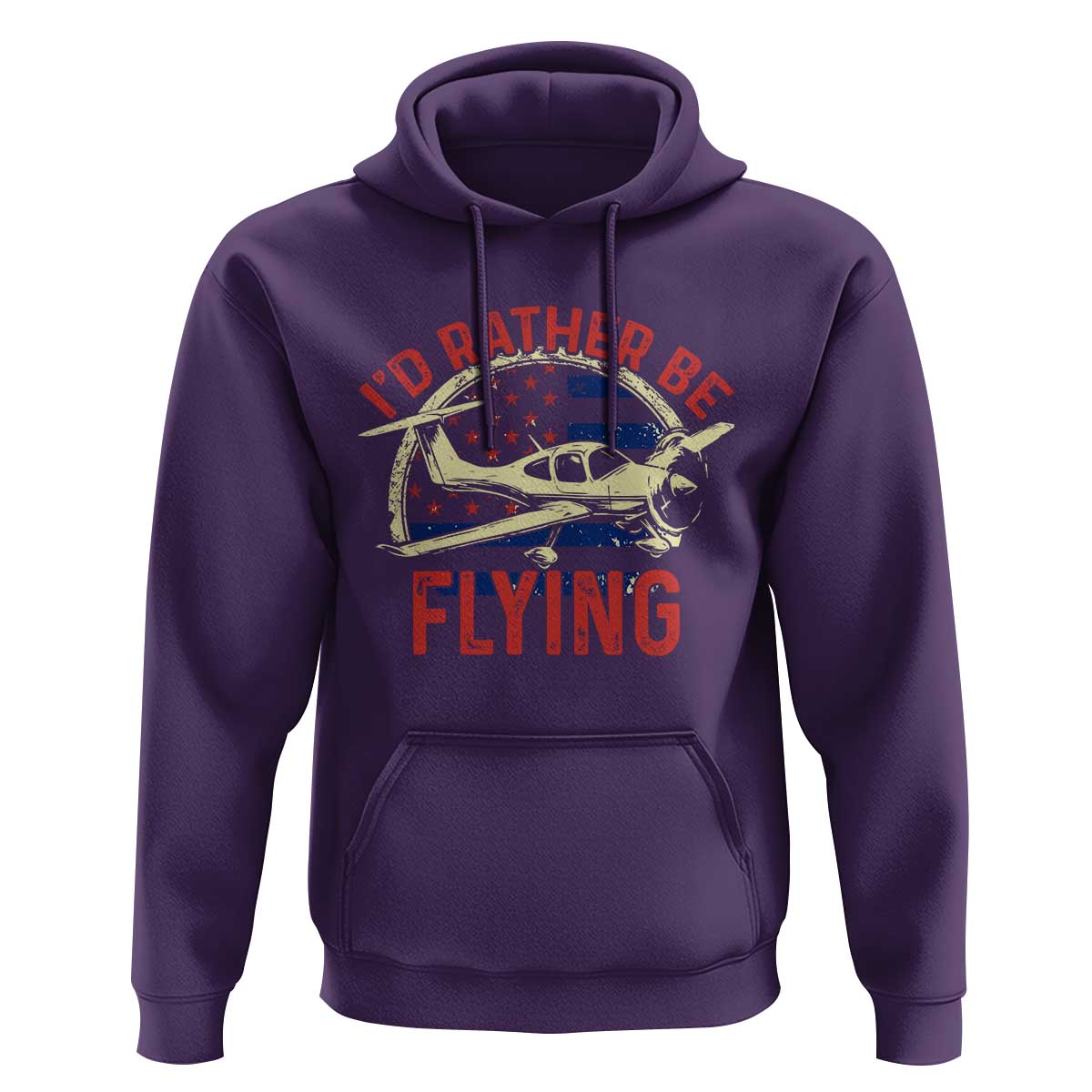 Funny Airplane Pilot Hoodie I'd Rather Be Flying - Wonder Print Shop