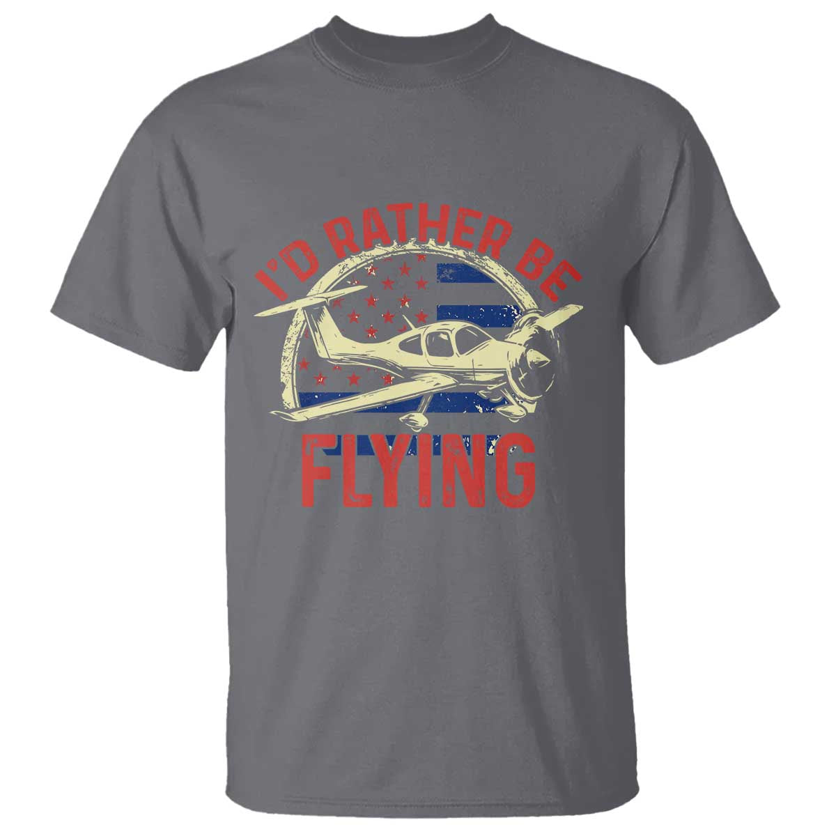 Funny Airplane Pilot T Shirt I'd Rather Be Flying - Wonder Print Shop