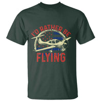 Funny Airplane Pilot T Shirt I'd Rather Be Flying - Wonder Print Shop