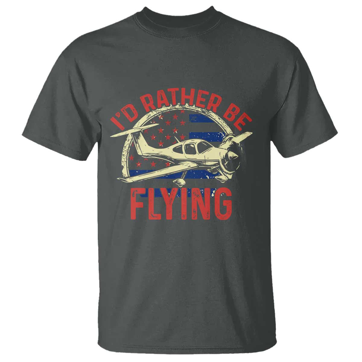 Funny Airplane Pilot T Shirt I'd Rather Be Flying - Wonder Print Shop