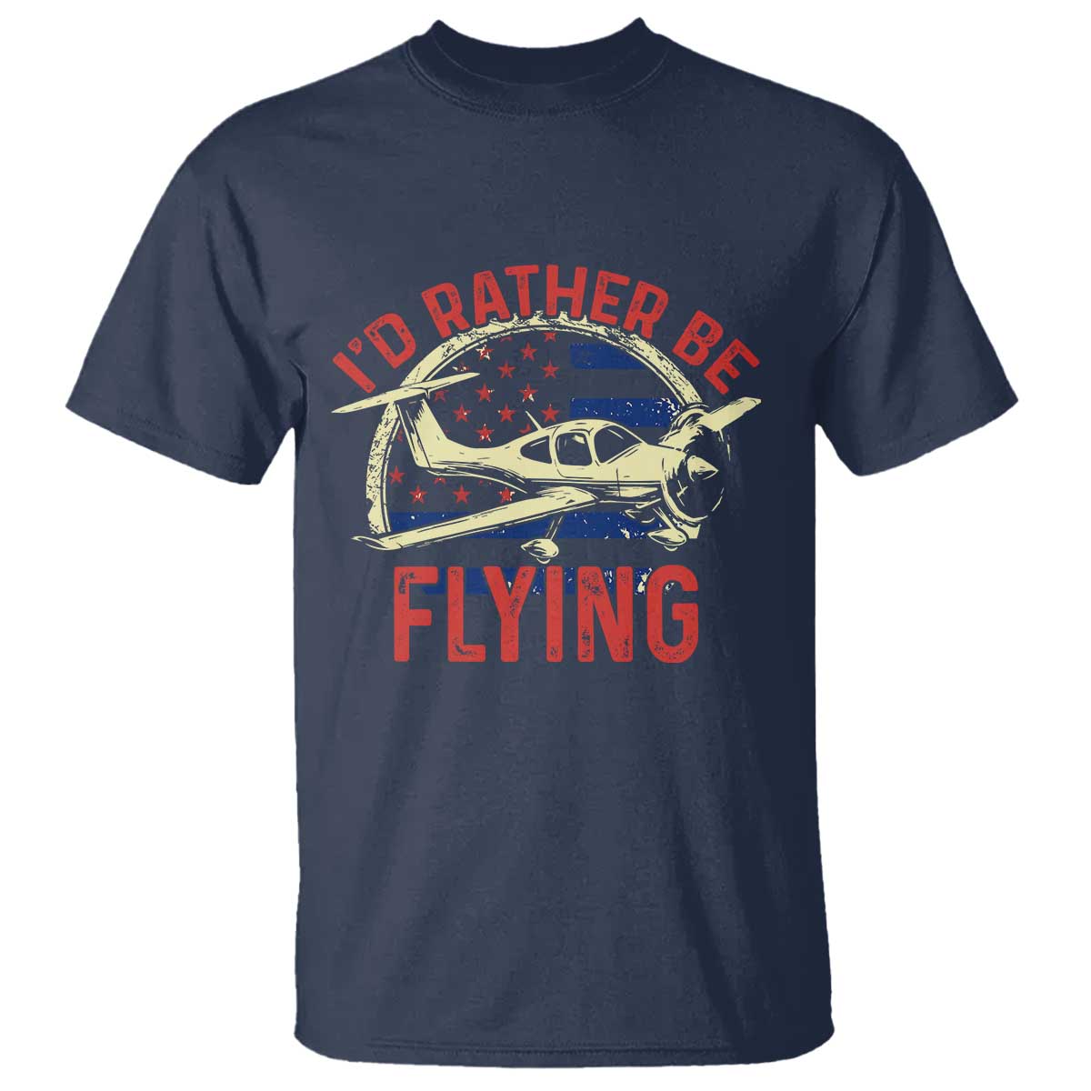 Funny Airplane Pilot T Shirt I'd Rather Be Flying - Wonder Print Shop