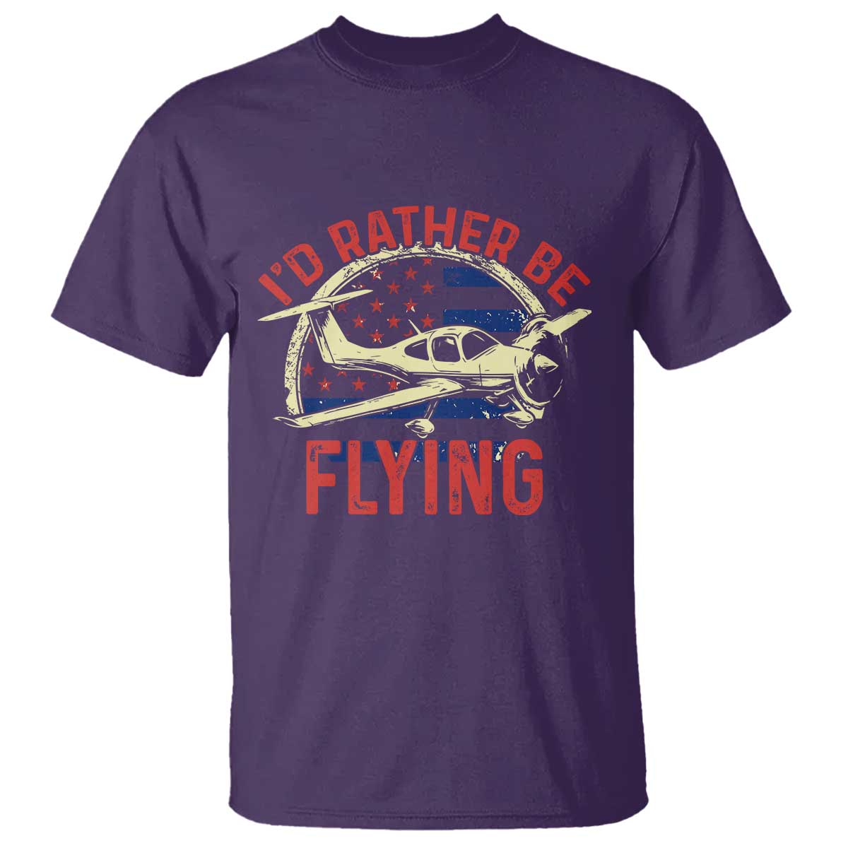 Funny Airplane Pilot T Shirt I'd Rather Be Flying - Wonder Print Shop