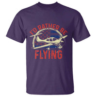 Funny Airplane Pilot T Shirt I'd Rather Be Flying - Wonder Print Shop