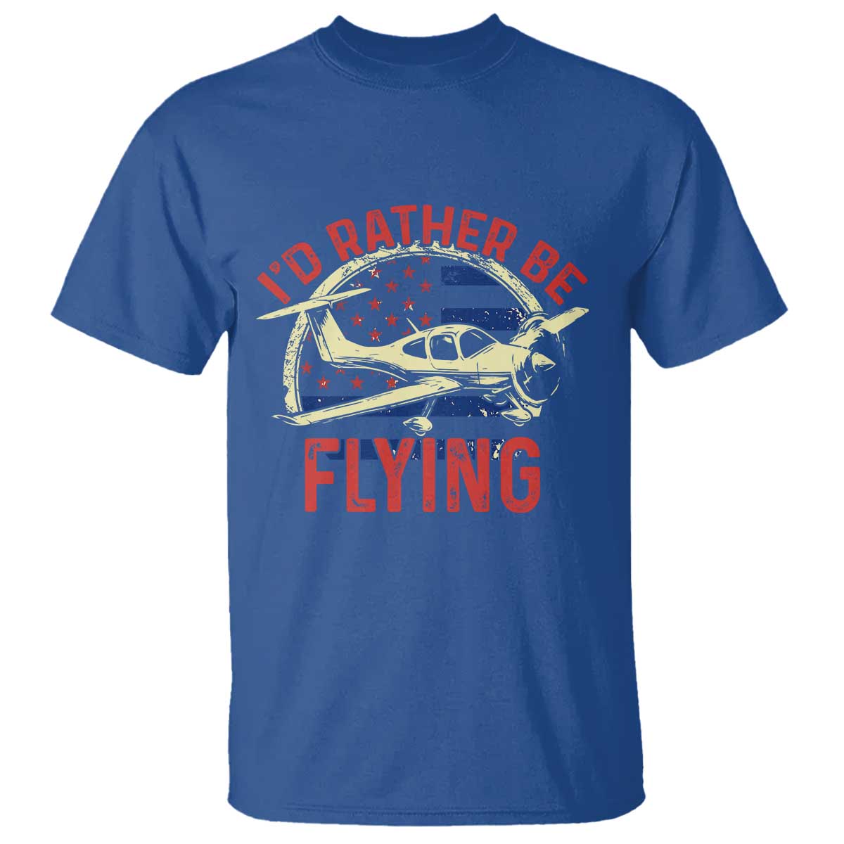 Funny Airplane Pilot T Shirt I'd Rather Be Flying - Wonder Print Shop