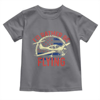 Funny Airplane Pilot Toddler T Shirt I'd Rather Be Flying - Wonder Print Shop