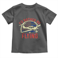 Funny Airplane Pilot Toddler T Shirt I'd Rather Be Flying - Wonder Print Shop