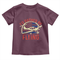 Funny Airplane Pilot Toddler T Shirt I'd Rather Be Flying - Wonder Print Shop