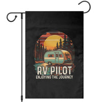 RV Pilot Enjoying The Journey Garden Flag Funny Camping Lover - Wonder Print Shop