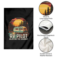 RV Pilot Enjoying The Journey Garden Flag Funny Camping Lover - Wonder Print Shop