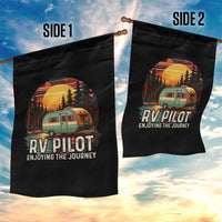 RV Pilot Enjoying The Journey Garden Flag Funny Camping Lover - Wonder Print Shop