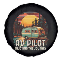RV Pilot Enjoying The Journey Spare Tire Cover Funny Camping Lover - Wonder Print Shop