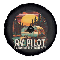 RV Pilot Enjoying The Journey Spare Tire Cover Funny Camping Lover - Wonder Print Shop