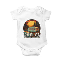 RV Pilot Enjoying The Journey Baby Onesie Funny Camping Lover - Wonder Print Shop