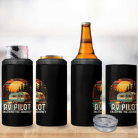 RV Pilot Enjoying The Journey 4 in 1 Can Cooler Tumbler Funny Camping Lover - Wonder Print Shop