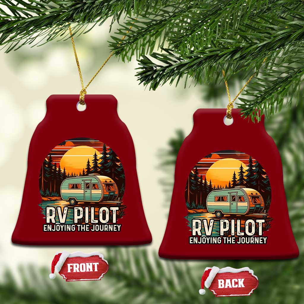 RV Pilot Enjoying The Journey Ceramic Ornament Funny Camping Lover - Wonder Print Shop