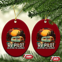 RV Pilot Enjoying The Journey Ceramic Ornament Funny Camping Lover - Wonder Print Shop