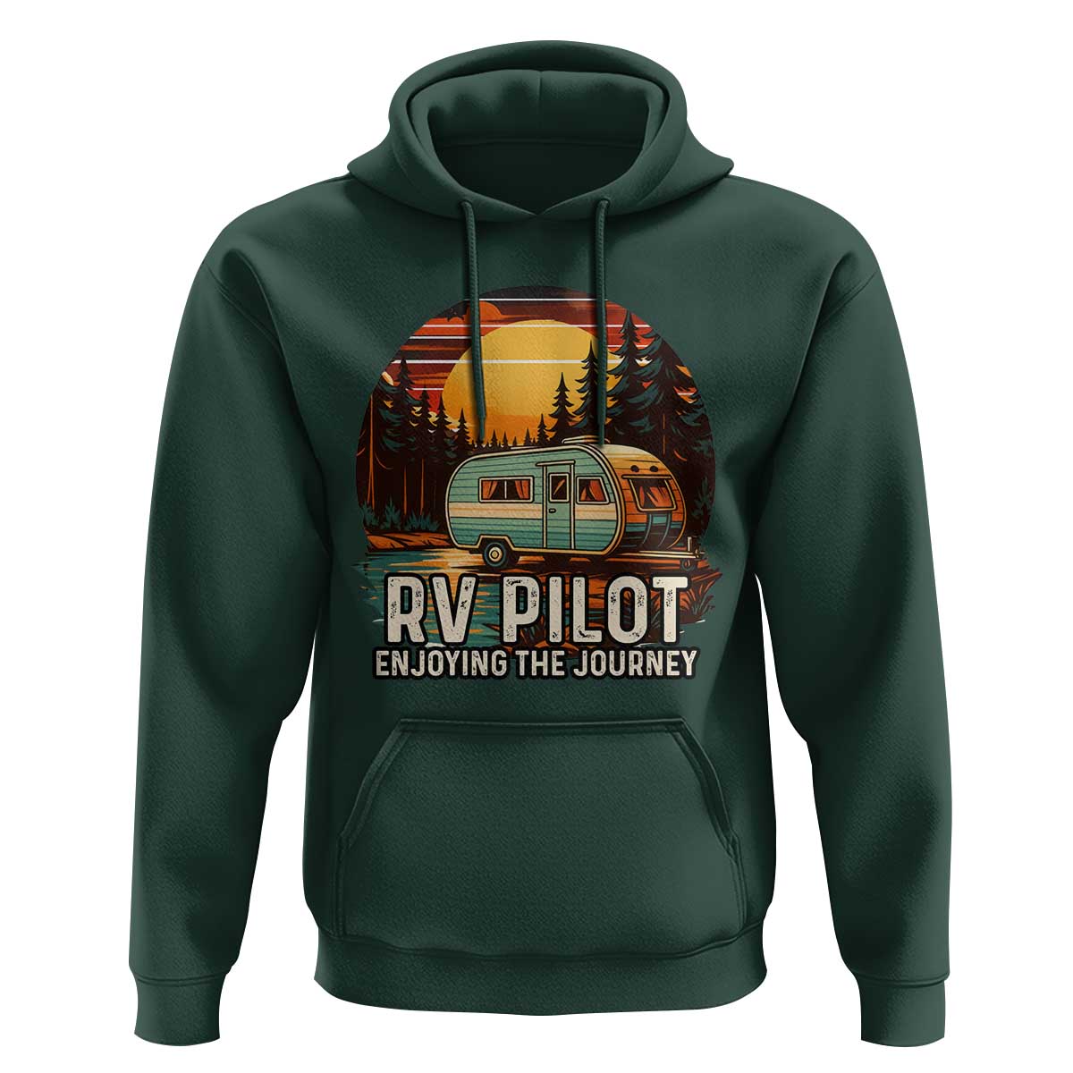 RV Pilot Enjoying The Journey Hoodie Funny Camping Lover - Wonder Print Shop