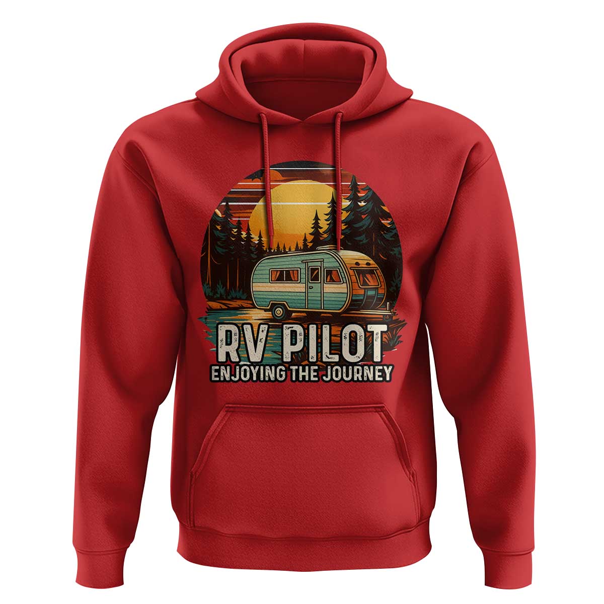 RV Pilot Enjoying The Journey Hoodie Funny Camping Lover - Wonder Print Shop