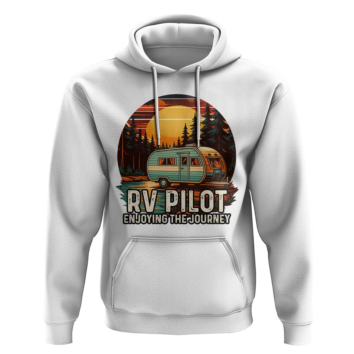 RV Pilot Enjoying The Journey Hoodie Funny Camping Lover - Wonder Print Shop
